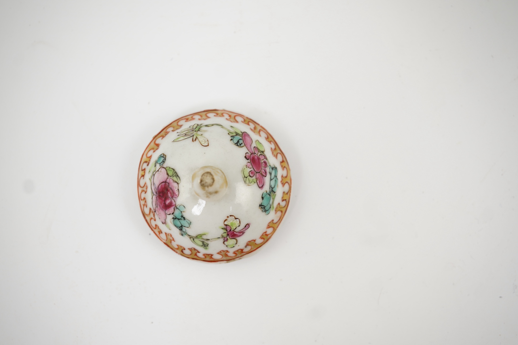 A Chinese famille rose ‘cockerel’ cream jug and cover, Yongzheng period